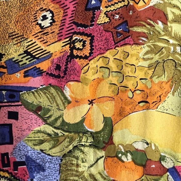 VTG 80s Cotton Castle Two Piece Gaucho Pants Short Sleeve Button Top Women’s L - Picture 12 of 16